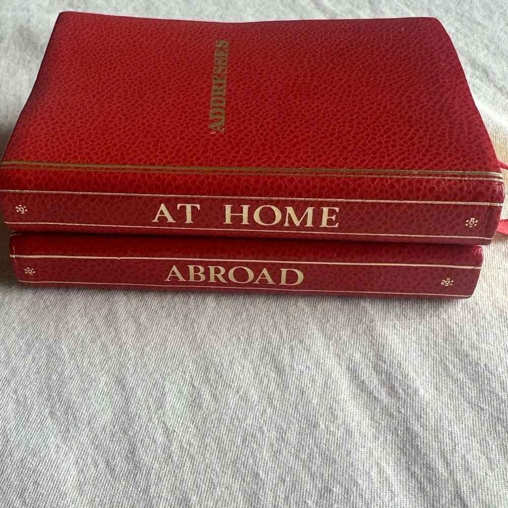 Vintage Saks Fifth Avenue Leather Address Books Made In England: New Unused
